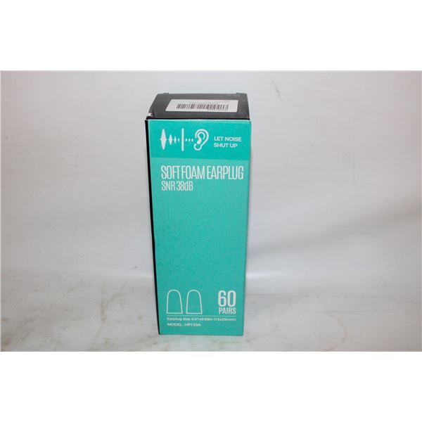 NEW 60 PAIRS SOFT EAR PLUGS