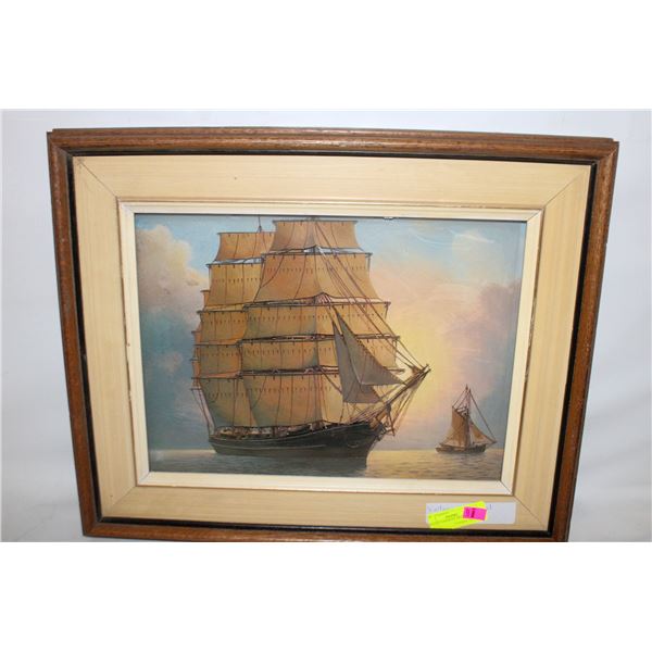 VINTAGE SAILBOAT ART WALL ART