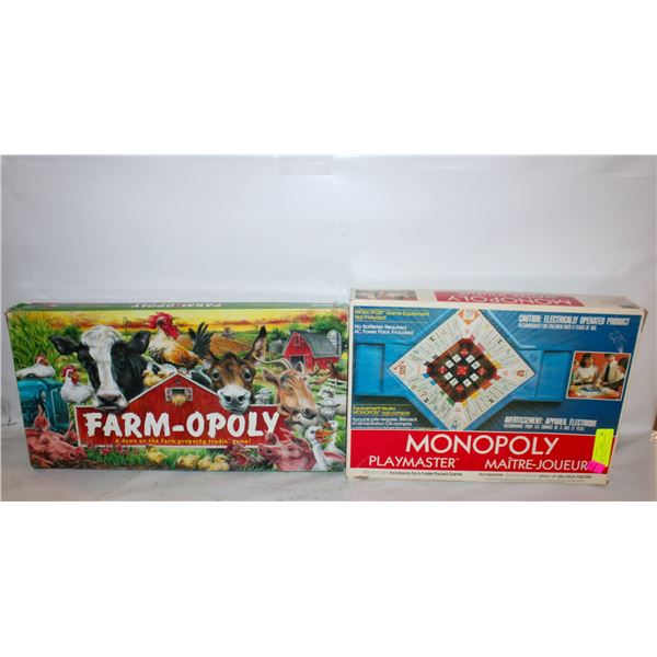 1982 MONOPOLY PLAYMASTER WITH FARM-OP-OLY