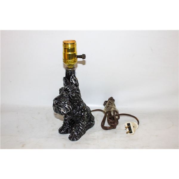 BLACK VINTAGE SCOTTISH TERRIER LAMP