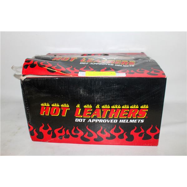 NEW DOT HELMET GLOSSY ELECTRIC SKULL SZ L