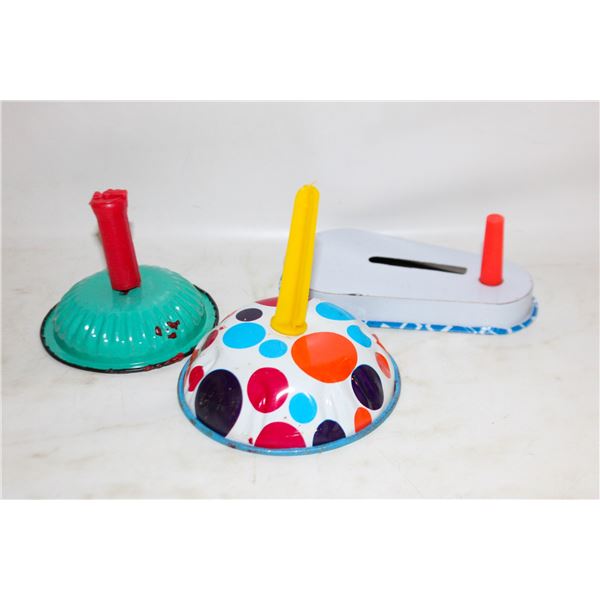 LOT OF 3 VINTAGE SPIN TOYS