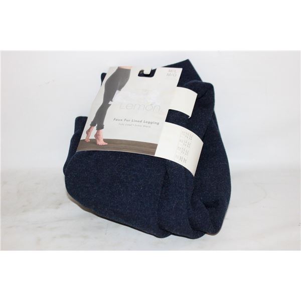 NEW WMNS LEMON FAUX FUR LINED LEGGING