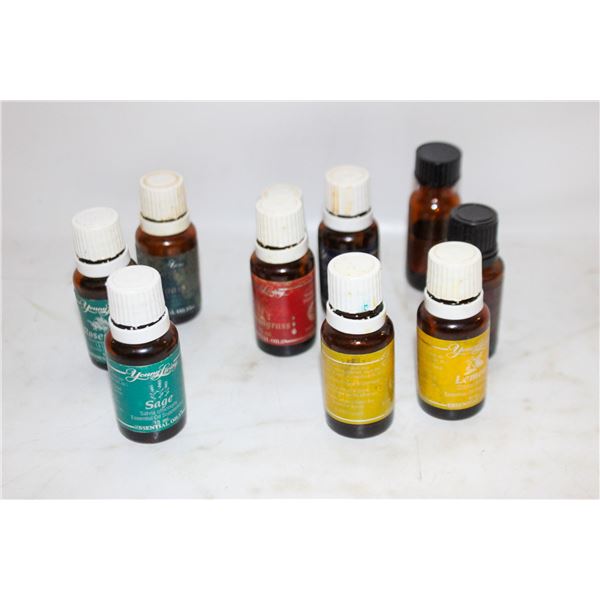 10 BOTTLES OF ESSENTIAL OILS
