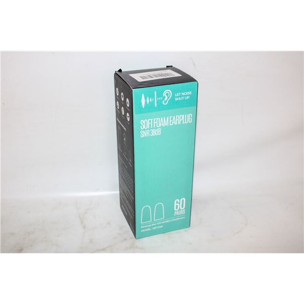 NEW 60 PAIRS SOFT EAR PLUGS