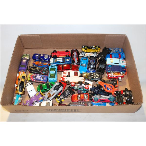 FLAT OF HOT WHEELS CARS