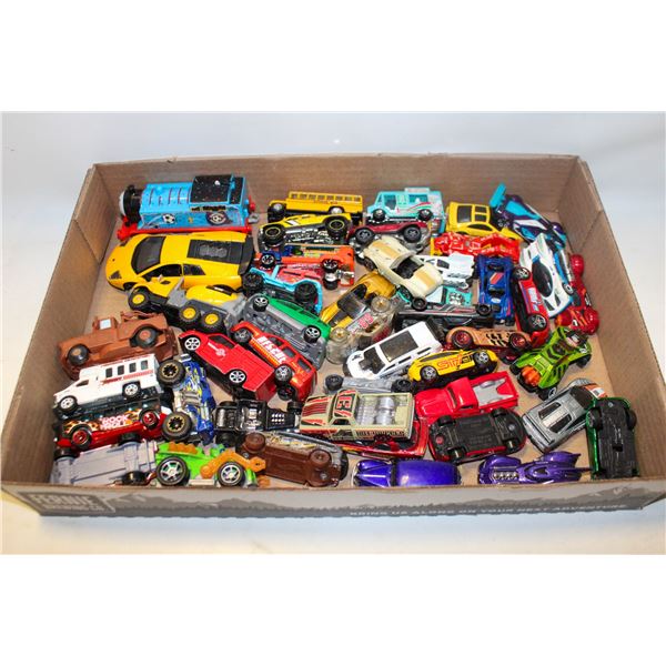 FLAT OF HOT WHEELS CARS