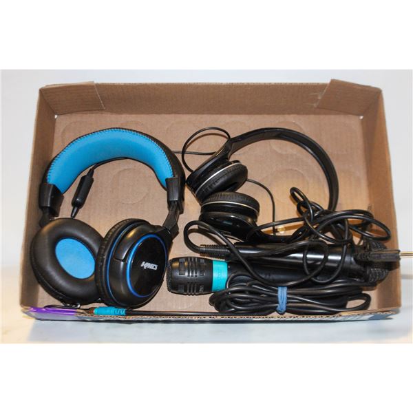 2 MICROPHONES AND 2 HEADPHONES