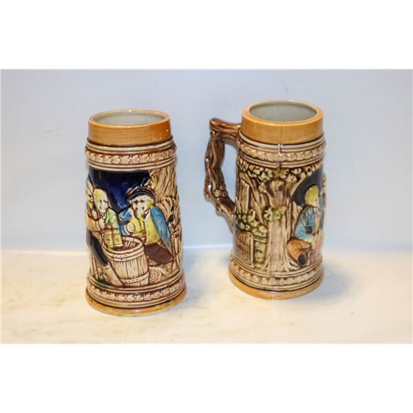 PAIR OF STEINS