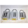Image 1 : 3 X COMBINATION LOCKS