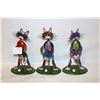 Image 1 : 3 X LADIES GOLF TIN CAT ORNAMENTS