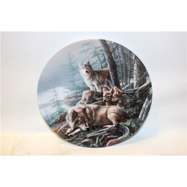 SILENT WATCH WOLF PLATE WITH CERTIFICATE