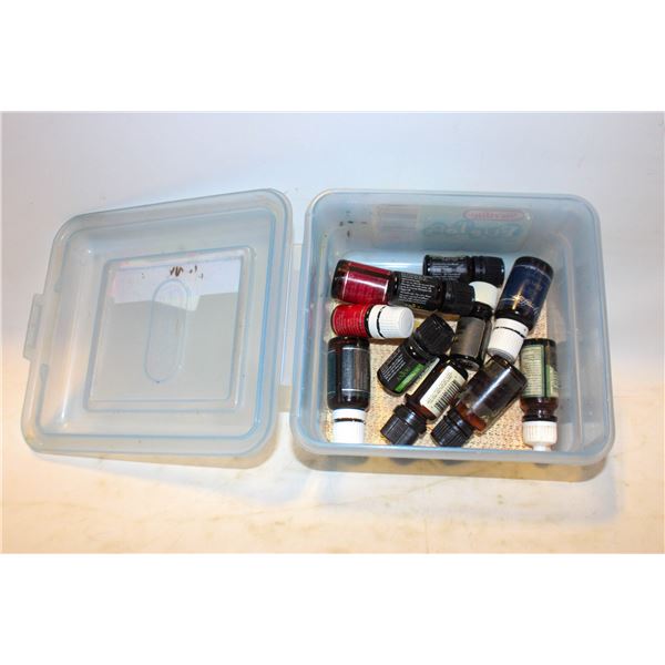STERLITE CONTAINER W/10 BUTTLES ESSENTIAL OILS