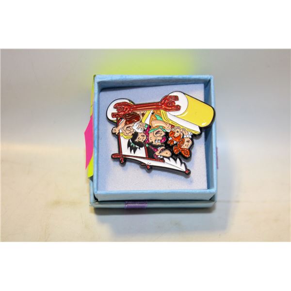 NEW ENAMEL FLINT STONE CARTOON LAPEL