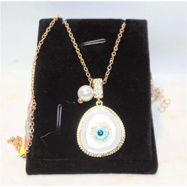 NEW TURKISH NAZAR GLASS EVIL EYED LUCKY NECKLAC