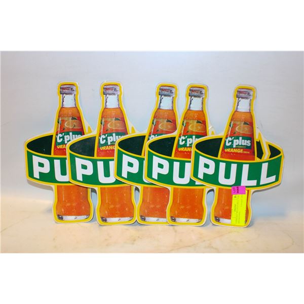 5 VINTAGE 70'S CPLUS PULL TAB ADVERTISING