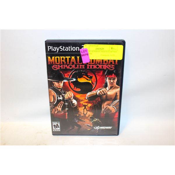 MORTAL KOMBAT SHAOLIN MONKS PS2 GAME