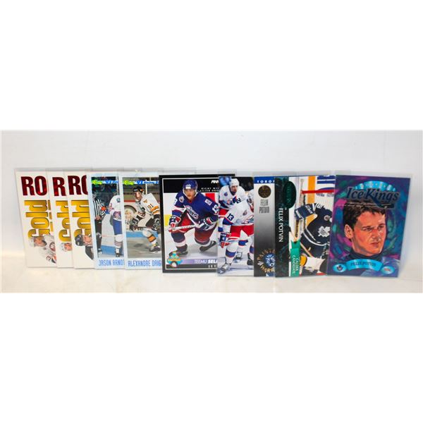 HOCKEY CARDS 10X LOT FELIX POTVIN TEEMU