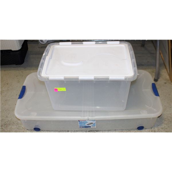 2 STORAGE TOTES