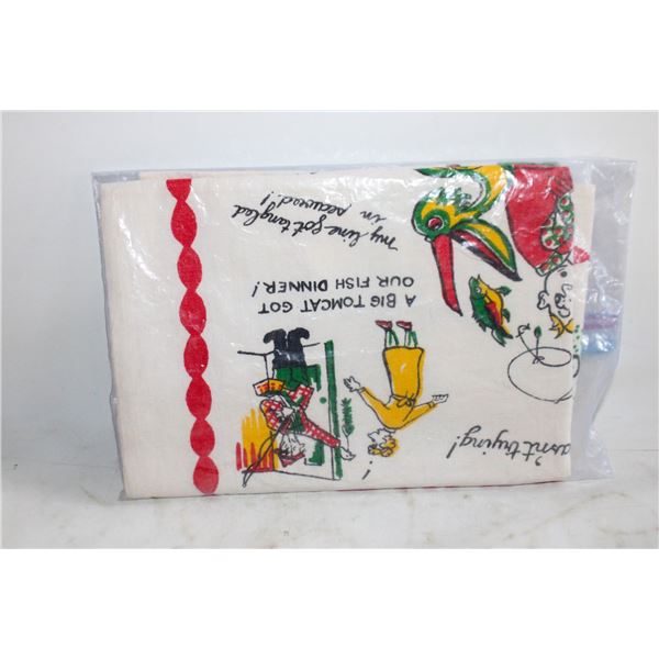 VINTAGE FISHERMAN'S CRYING TOWEL- NEW NO TAGS