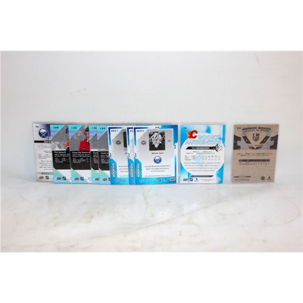 10X NHL ROOKIES VARIOUS HOCKEY CARDS