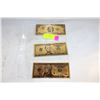 Image 1 : 3 GOLD FOIL BILLS USA