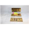Image 1 : 3 GOLD FOIL BILLS USA