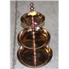 Image 1 : 3 TIER COPER FINISH FRUIT STAND TALL