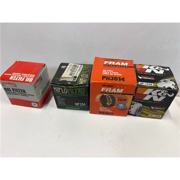 LOT OF NEW IN BOX OIL FILTERS - K&N, FRAM