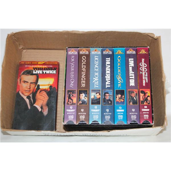 COLLECTABLE JAMES BOND 007 VHS MOVIES