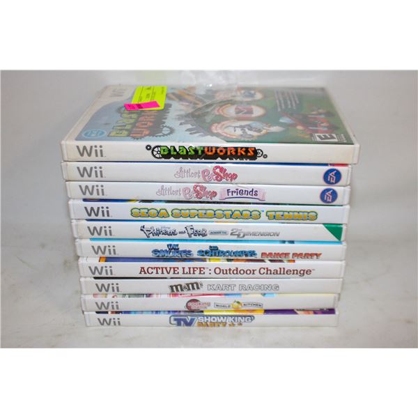 10 NINTENDO WII GAMES