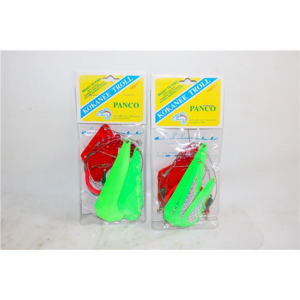 2 X KOKANEE TROLL FISHING RIGS