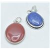 Image 1 : #233-NATURAL LAPIZ & CAMELIAN PENDNAT