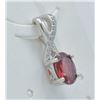Image 2 : #181-NATURAL RED GARNET & CZ PENDANT