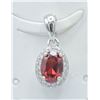Image 1 : #188-NATURAL RED GARNET & CZ PENDANT