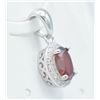 Image 2 : #188-NATURAL RED GARNET & CZ PENDANT