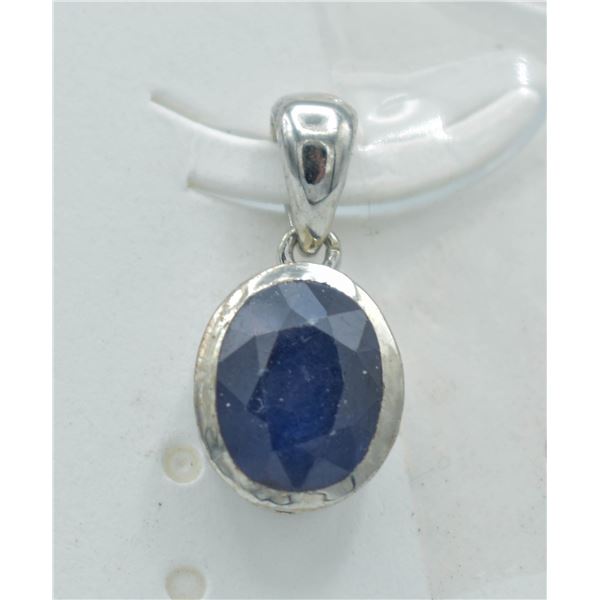 #206-NATURAL BLUE SAPPHIRE PENDANT