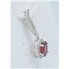 Image 2 : #187-NATURAL RED GARNET & CZ PENDANT