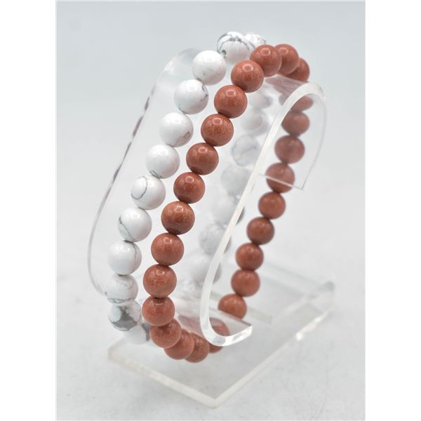 #112-NATURAL SAND STONES & WHITE TURQUOISE