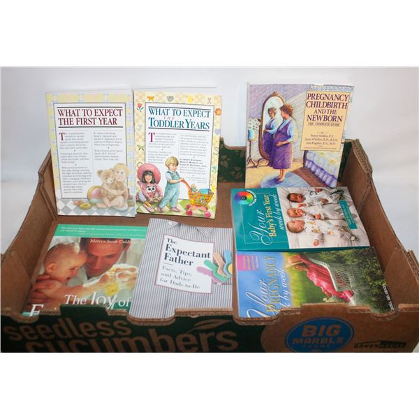 LOT OF 7 VARIOUS PREGNANCY AND BABY BOOKS