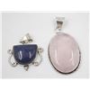 Image 1 : #228-NATURAL RAINBOW SOLAR QZ & ROSE QZ PENDANT