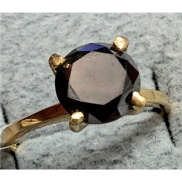 10K(1.78G) BLACK DIAMOND (1.75CT) RING SIZE 6.25