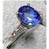 Image 3 : (3G) PLATINUM PT950 TANZANITE (1CT) DIAMOND
