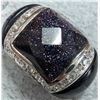 Image 2 : SILVER(10.76G) GENUINE GEMSTONE RING SIZE 7
