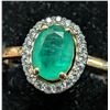 Image 3 : SILVER EMERALD (APP 1CT) RING SIZE 8