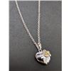 Image 2 : SILVER NATURAL DIAMOND NECKLACE 16-18"