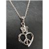 Image 1 : SILVER DIAMOND (0.005CT) NECKLACE 16-18"