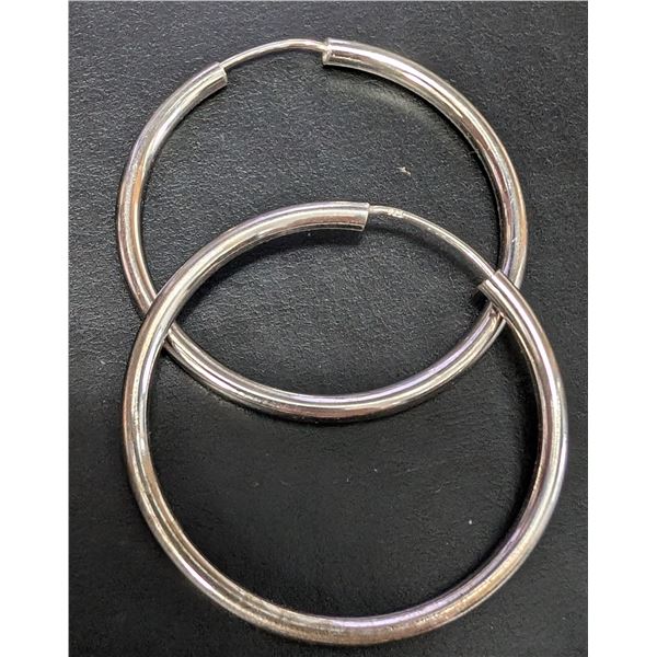 SILVER HOOP 33MM EARRINGS