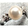 Image 1 : SILVER PEARL RING SIZE 4