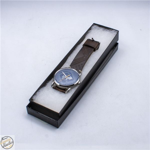 NEW "FOSSIL" MEN'S WATCH BUFFALO MOTIF